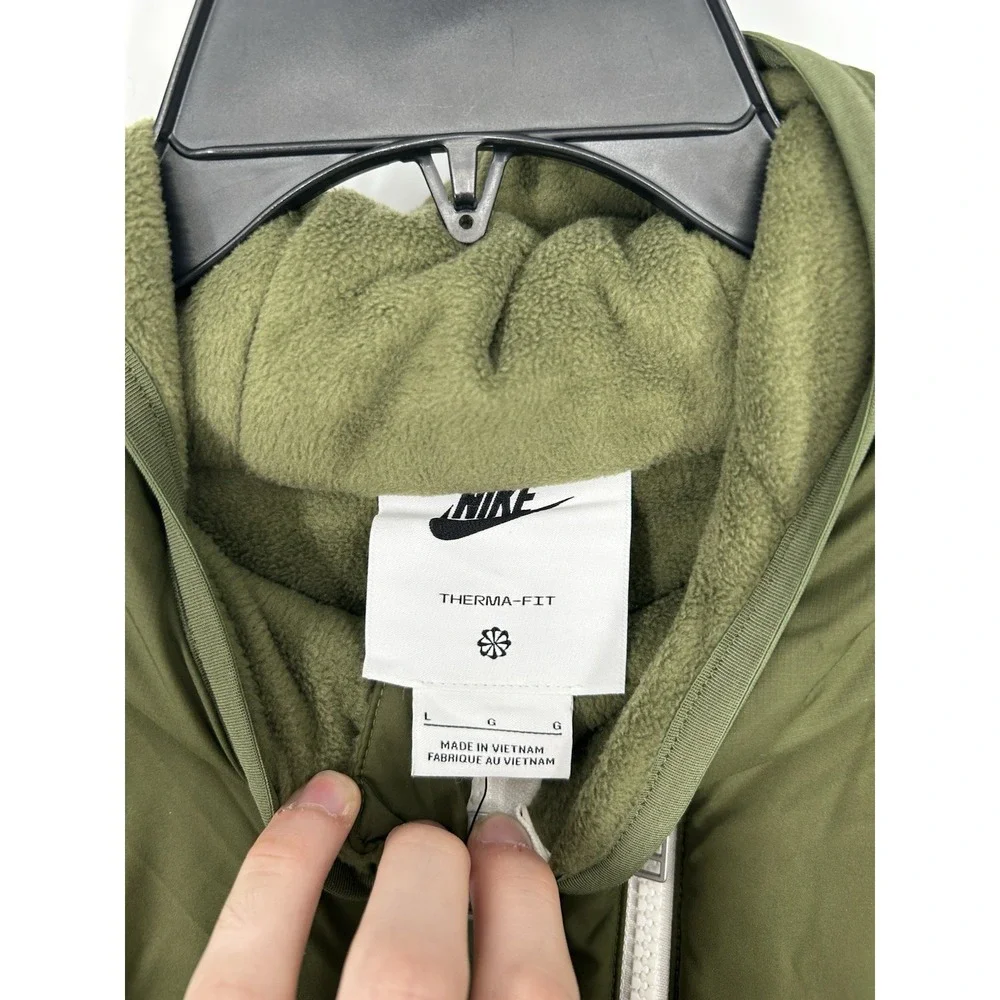 Nike Sportswear Therma Fit Legacy Hooded Jacket DD6857-326 Repel Green Large